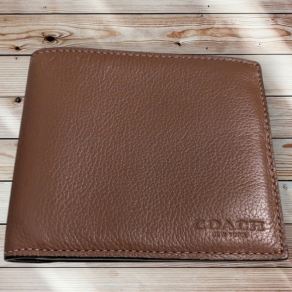 Coach mens compact Sport calf leather wallet - Picture 6 of 16
